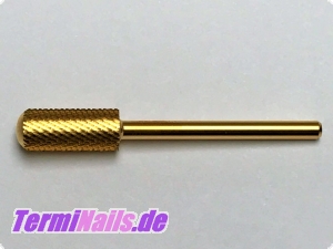 Profi-Hartmetall-Frser, Zylinder gold, rund, medium